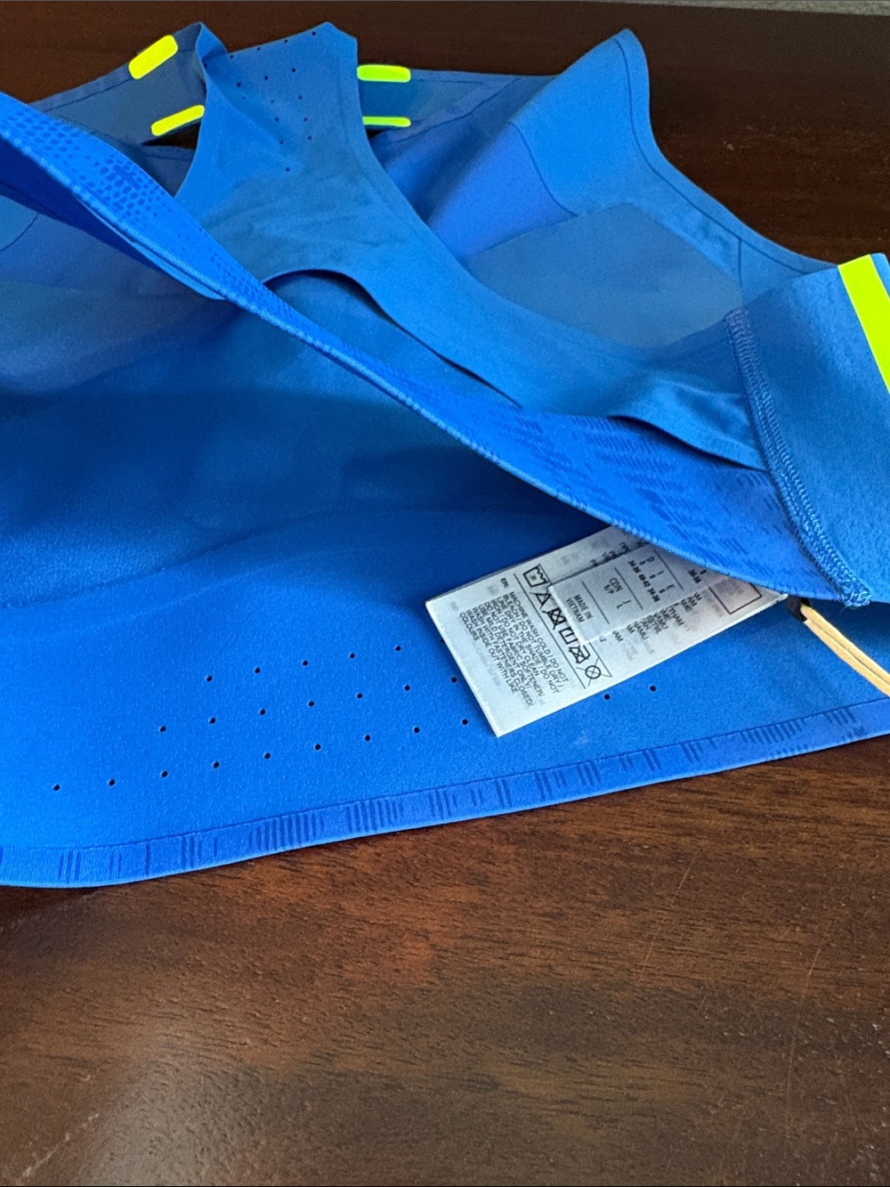 Adidas Blue & Neon Athletic Running Crop Top - Picture 10 of 12